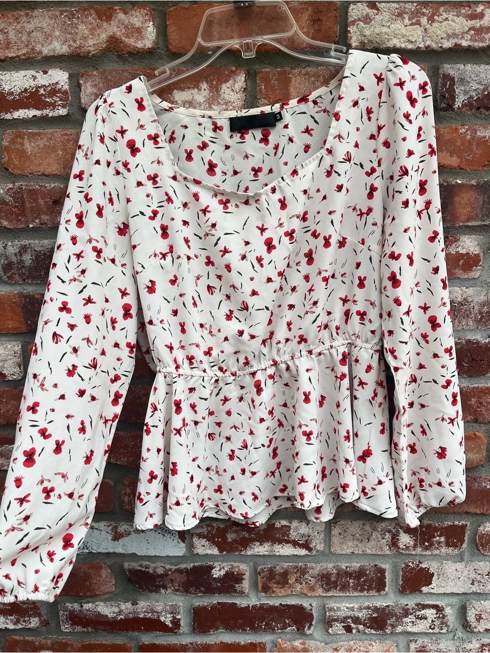 Floral peplum blouse